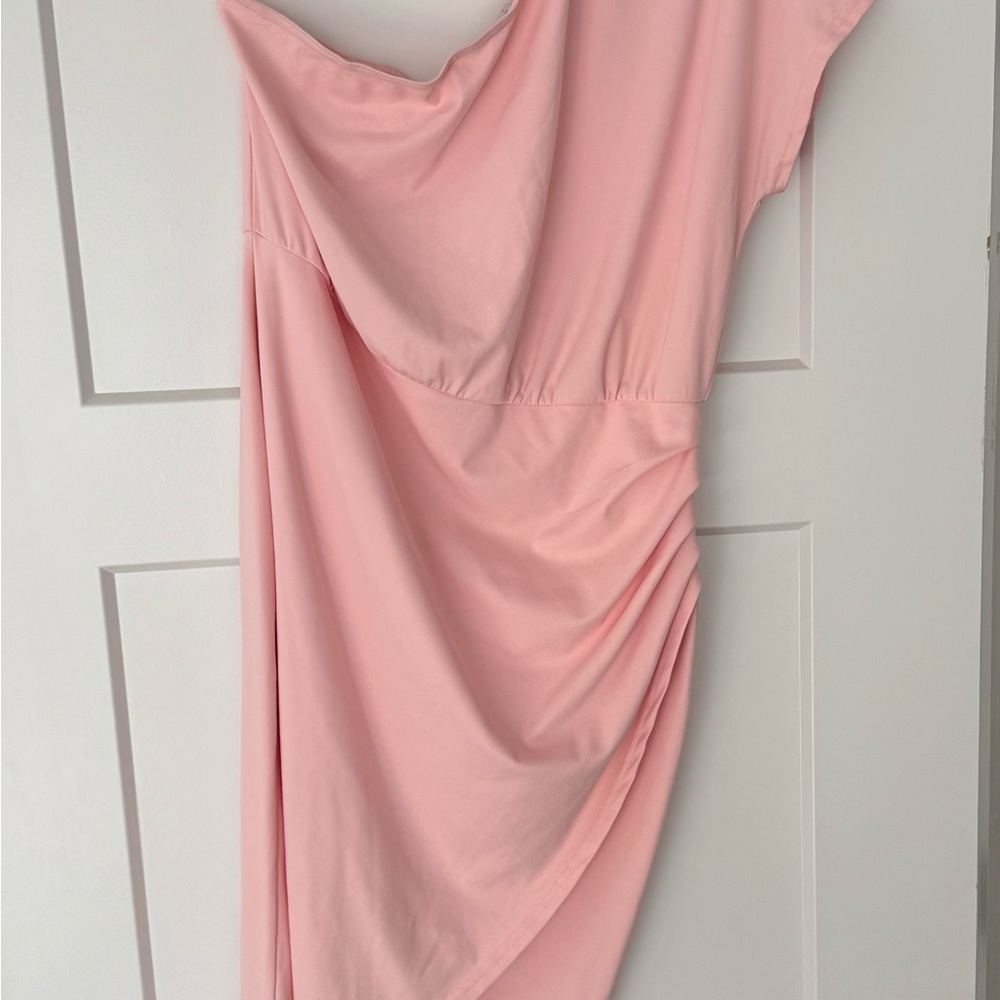 Elegant Pink Off-Shoulder Dress